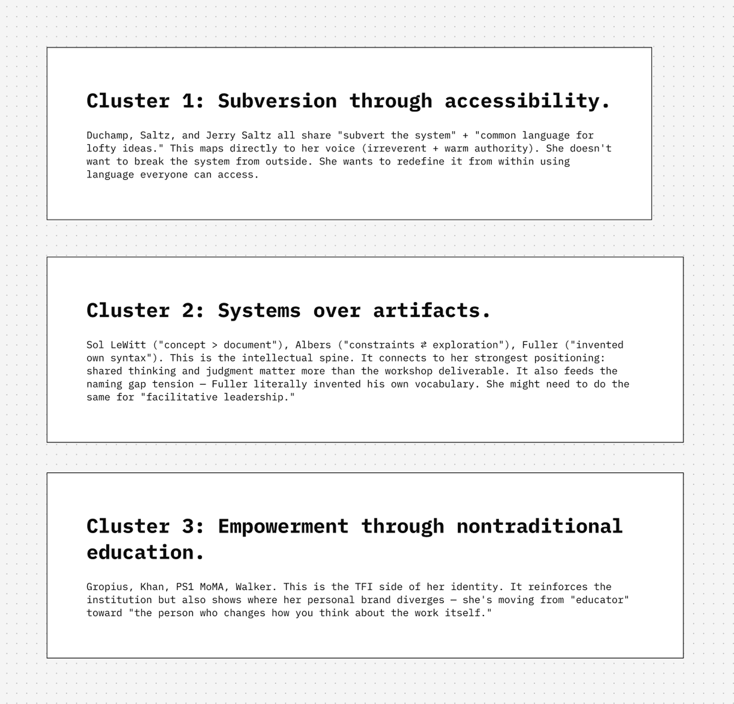 Three brand clusters visualization